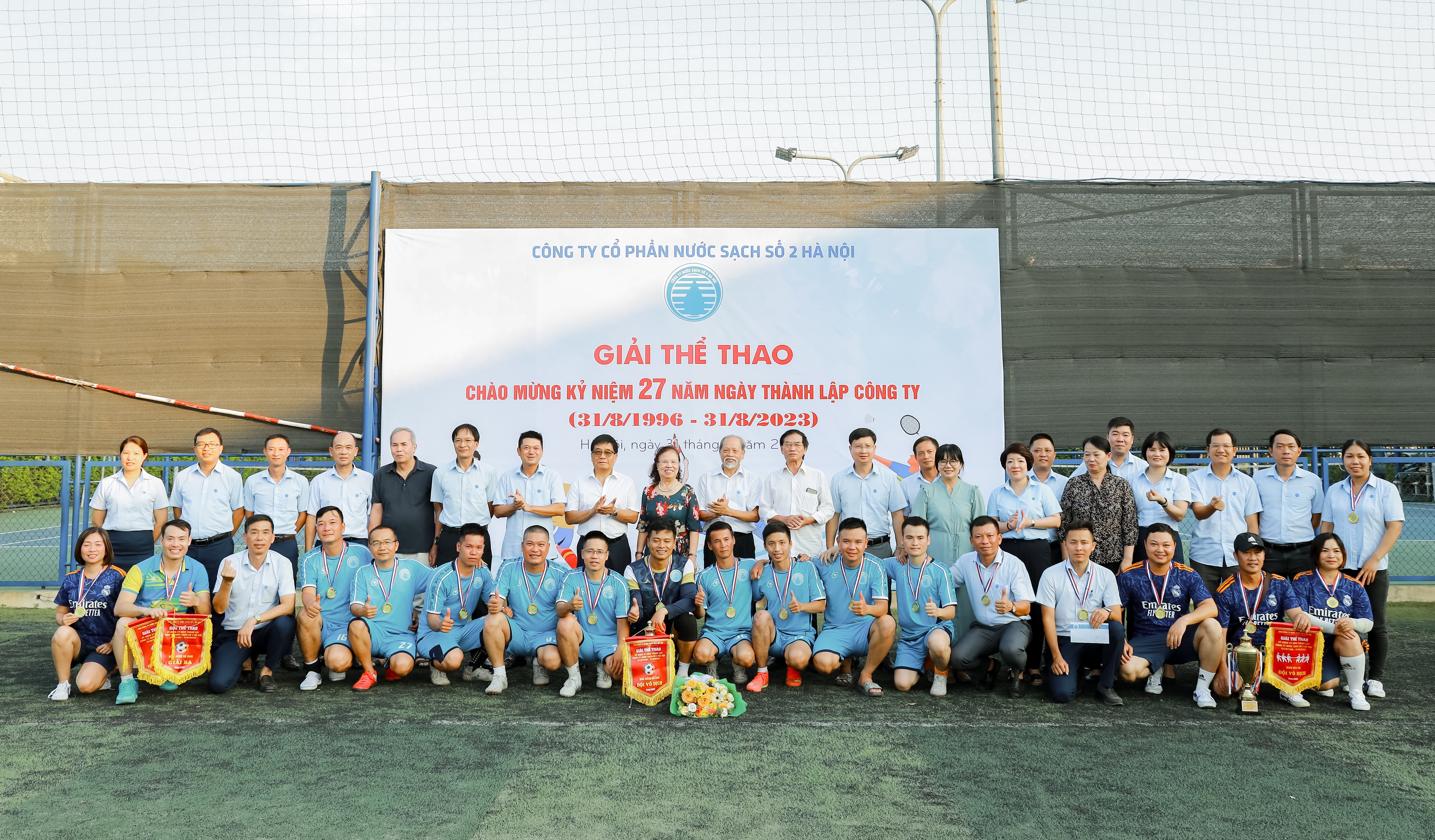 Đoàn Thanh niên Công ty Nước sạch số 2 Hà Nội tổ chức thành công giải thể thao chào mừng kỷ niệm 27 năm thành lập Công ty 31/8/1996-31/8/2023